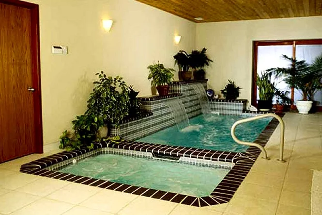 The Cyberlane exercise pool with the spa at one end