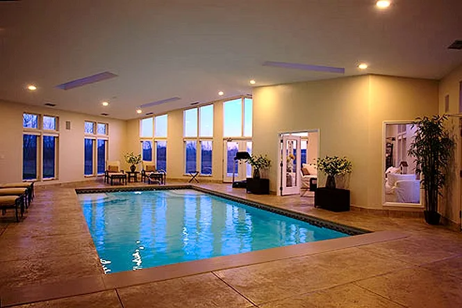 Indoor Monte Carlo pool in a natatorium in Sawyer, MI